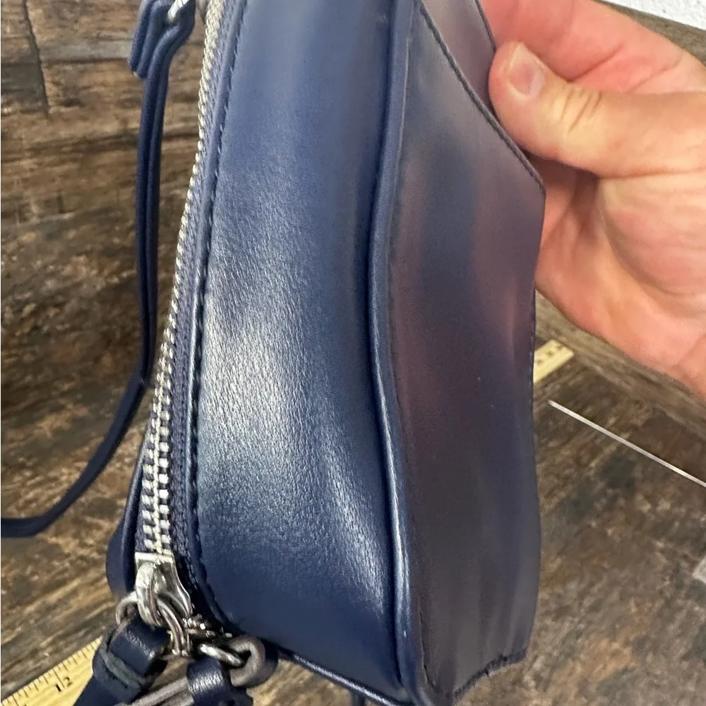 Navy Blue Crossbody Bag with Ornate Detailing